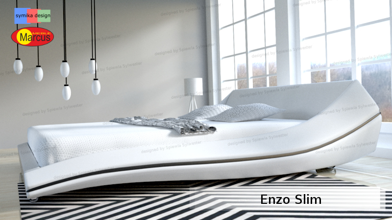 Zestaw łóżko ENZO SLIM z materacem kieszeniowym Verona